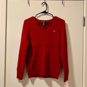 Red Ralph Lauren Sweater - Size S